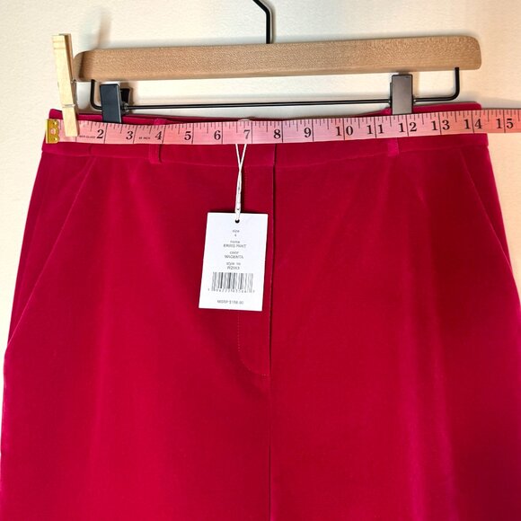 NWT Walter Baker Ferris Velvet Pants  - Size 4  - Magenta - Picture 5 of 7